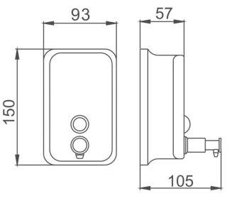 Дозатор жидкого мыла Haiba HB401 хром